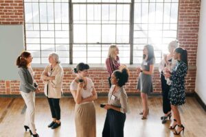 All-female working environment socializing
